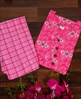 Pink Printed Cotton Kurti Set